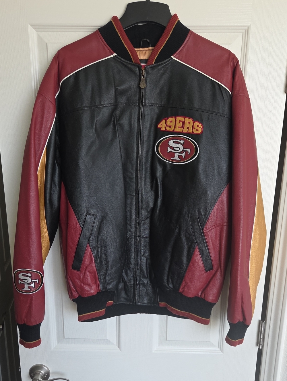 Sf 49er Leather Bomber Jacket